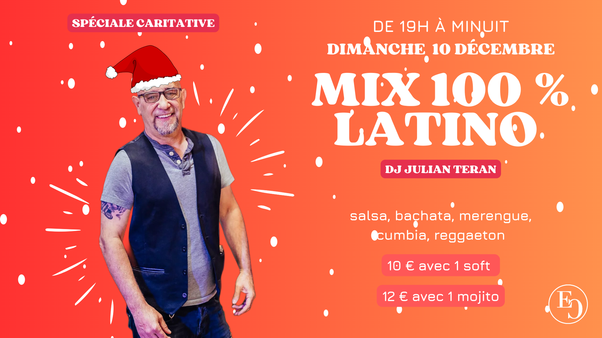 MIX 100% LATINO – DJ JULIAN TERAN - SPÉCIALE CARITATIVE